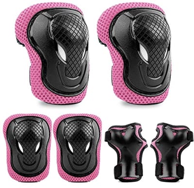 Kinderen Kniebeschermers Set - 6 Stuks - Skateboard-Pads, Rolschaats, Fiets, Schaatsen, Scooter en Paardrijden