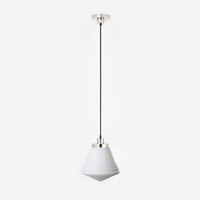 Hanglamp aan snoer Luxe School Medium 20's Nikkel - Art Deco Trade