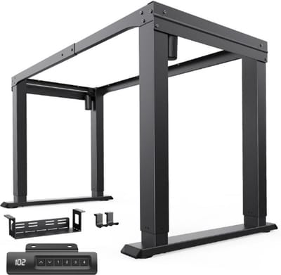 HUANUO In Hoogte Verstelbaar Bureauframe Met 4 Poten - Dubbele Motor - Heavy Duty Staal - Geheugencontroller - Ergonomisch Zit Sta Onderstel