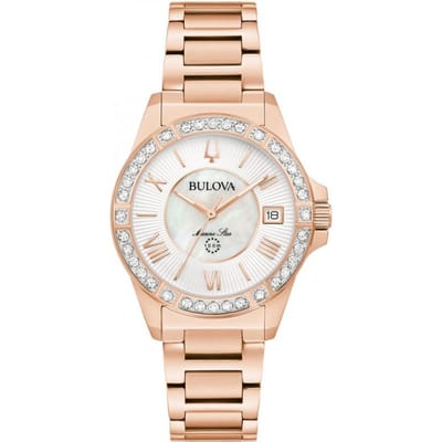 Bulova Marine Star 98R295 Horloge - Staal - Rosékleurig - Ø 32 mm