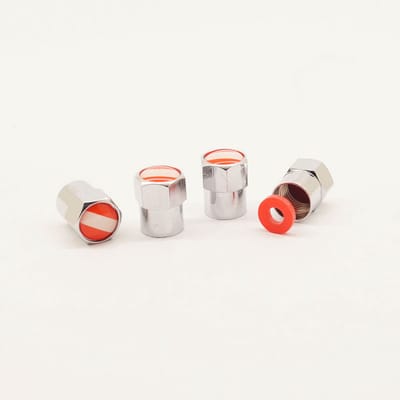 Schrader (auto) ventiel - Zilver Oostenrijk aluminium met afdichting