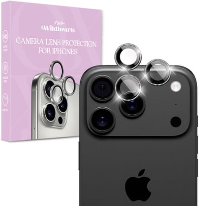 xoxo Wildhearts Diamond Camera Lens Protector geschikt voor iPhone 17 Pro - Lens protectie met diamantjes - 9H Gehard Glas - Eenvoudige Installatie - Glasplaatje - Camera bescherming