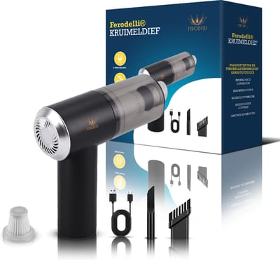 Ferodelli Kruimeldief - Handstofzuiger - Snoerloos - Auto Stofzuiger - Caravan - Car Vacuum Cleaner - Draadloos - Best Verkocht