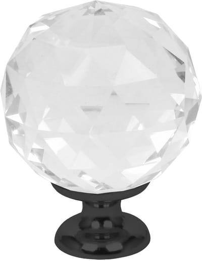 Domino® Meubelknop CRYSTAL PALACE C30mm M6 – WIT/ZWART - 1 stuk - Hoge Kwaliteit Kastknop Deurknop - Deurknoppen voor kasten - Deurknopjes Meubelknoppen - Keukenkast Grepen - Ladeknop - Ladegreep - Kastgrepen