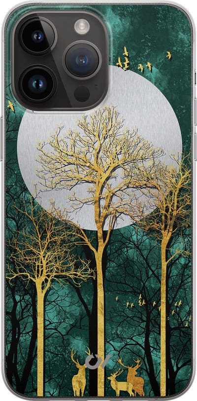 Hoesje geschikt voor Apple iPhone 14 Pro Max - Noorderlicht - - Goud - Apple - Casevibes