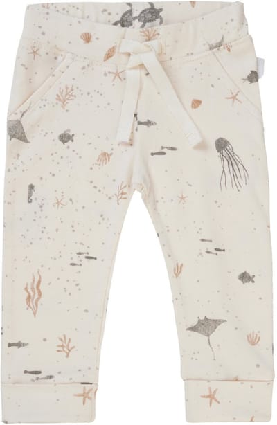 Noppies Unisex Pants Boone allover print Unisex Broek - Whisper White - Maat 56