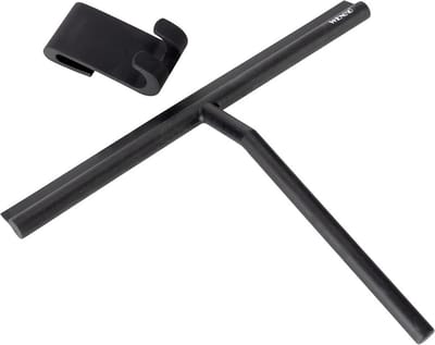 WENKO Extra brede douchewisser Mola XXL 32cm RVS zwart, met ophanghaak - Raamwisser - Trekker douche