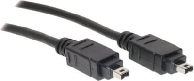 FireWire 400 kabel met 4-pins - 4-pins connectoren / zwart - 3 meter