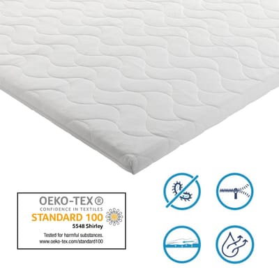 Topper 200x220 - 7cm dik - HR Koudschuim - Afritsbaar hoes - contour gesneden 7-zone - Ergoline