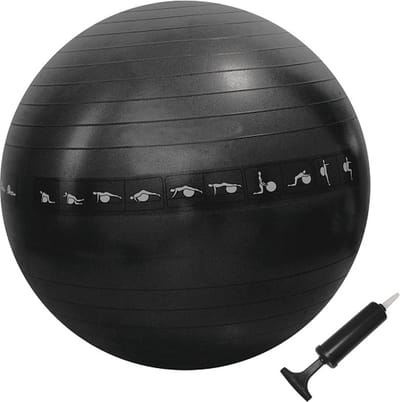 RS Sports Fitnessbal anti burst - Ø 65 cm - Zwart