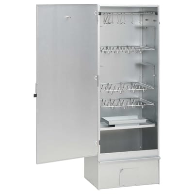 vidaXL - Rookoven - 3 - st - 44,5 - x - 29 - x - 110 - cm - Verzinkt - staal - zilver