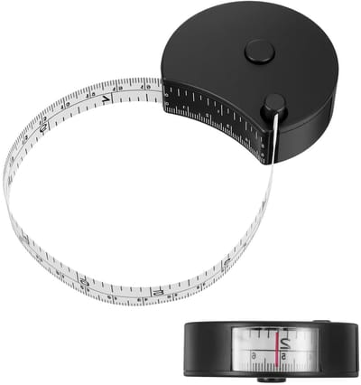Zachte Lichaamsmeetlint van 150 cm - Precisie Meetlint voor Fitness, Kleding en Naaien - Zwart, 1 Stuk