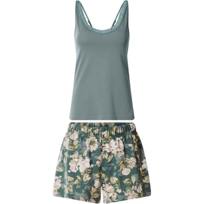 ESMARA Dames shortama, katoen (Groen, XS (32/34))