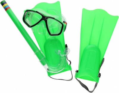 Snorkel set - Kunststof - Rubber - Groen - Kinderen - 3+ - Unisex - Onder 150 cm