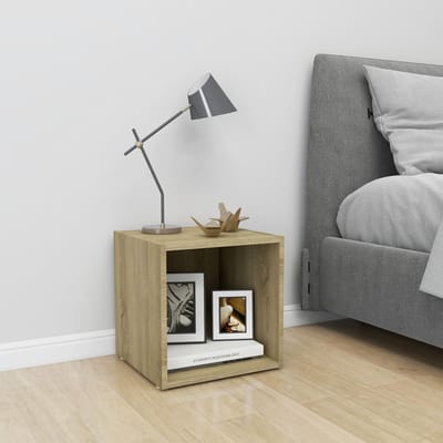 vidaXL - Tv-meubel - 37x35x37 - cm - bewerkt - hout - sonoma - eikenkleurig