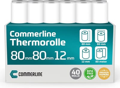 50x Thermische Kassabonnen Rollen 80x80x80mm - 80 Meter Hoge Kwaliteit BPA-Vrij Papier