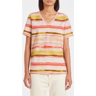 Paul Smith Womens Tshirt Powder Pink Maat: L | Tops Outlet | Dames | Roze