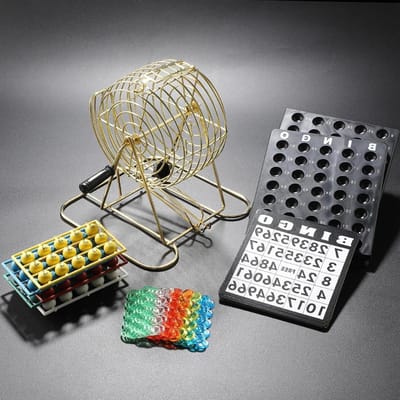 Bingo Loterijmachine - Gouden Draaiwiel - Feestjes Spelletjes - Veilig Grendelontwerp - 75 Ballen - Goud