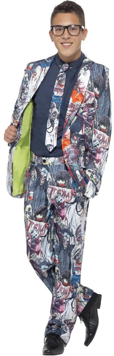 Smiffys - Zombie Suit Kinder Kostuum - Kids 152 - Multicolours