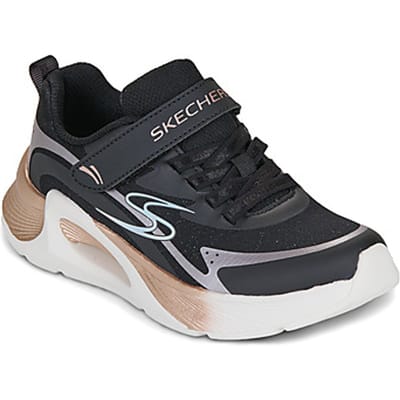 Skechers Tide Tech meisjes sneakers zwart goud - Maat 27 - Uitneembare zool