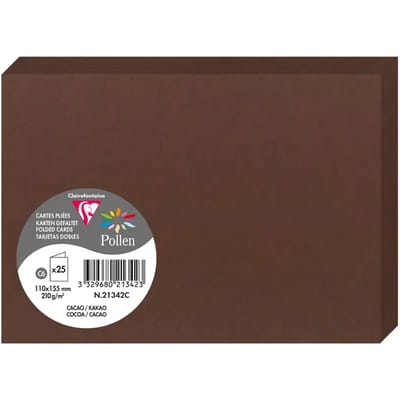 Clairefontaine Pollen - Dubbele Kaart - 110x155mm - C6 - Cacao - Bruin