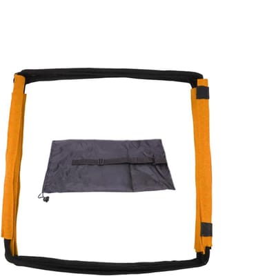 Voetbal Agility Ladder - Snelheidstraining Ladder - Sporttraining Verbeteren - Duurzaam Koolstofstaal - 42 x 42 x 42 cm - Geel