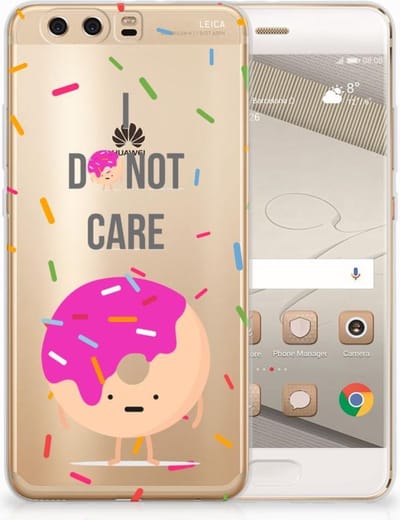 Back Cover voor Huawei P10 Plus Siliconen Case Donut Roze