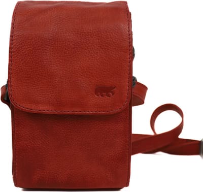 Bear Design Robbie 2.0 Leren Schoudertas - Crossbodytas - Telefoontasje van Leer - Rood
