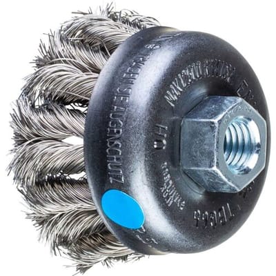 PFERD TOOLS Combitwist komborstel getordeerd TBG Ø 65 mm M14 Ø roestvrijstalen draad 0,35 voor haakse slijpers POS TBG 65/M14 CT INOX 0,35 43305043 1