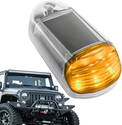 Vrachtwagen Cabine Verlichting - Daklampen Zonne-energie - Verbeter Zichtbaarheid - Geen Bedrading Nodig - 12 LED - Transparant
