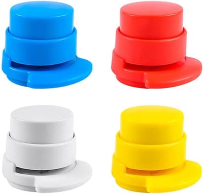 Compacte Mini Nietmachine Set van 4 Stuks - Ideaal voor Kantoor, Thuis en School - Handige Nietmachine Zonder Nietjes