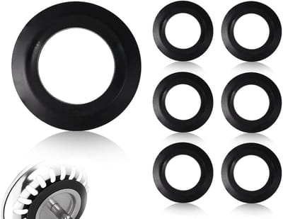 Dailygoods- Gootsteen Stopper - 6 Stuks - Vervangingsrubber - Afdichtingen - Ø78-83 mm - Betrouwbaar en betaalbaar - Afvoerstopper