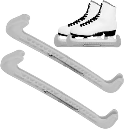 Verstelbare Schaats Pads voor IJs- en Kunstschaatsen, Geschikt voor Kinderen en Volwassenen, Universeel Ontwerp, Wit, Verbeterde Grip en Comfort