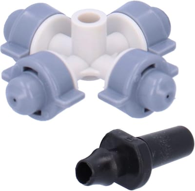 Set van 50 Misting Nozzles met Haak, Micro Spray Kop voor Tuinirrigatie en Gewasbesproeiing