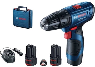 Bosch Professional GSR 120-LI GSR 120-LI Accu-schroefboormachine 12 V 2.0 Ah Li-ion Incl. 2 accus, Incl. lader, Incl. koffer