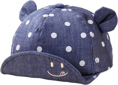 Scoby - Baby Pet met Schattige Oortjes - Verstelbare Pasvorm - Stijlvolle Look - One Size - Blauw met Stippen