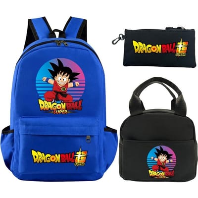3 stuks/set rugzak Dragon Ball bedrukte boekentas met lunchtas etui tiener kinderen meisje jongen schooltas rugzak