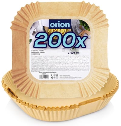Airfryer Bakje zonder Olie Papier 21x21 cm 200 stuks - Vorm voor Luchtfriteuse - Frituurmandje - Bakpapier - Accessoires