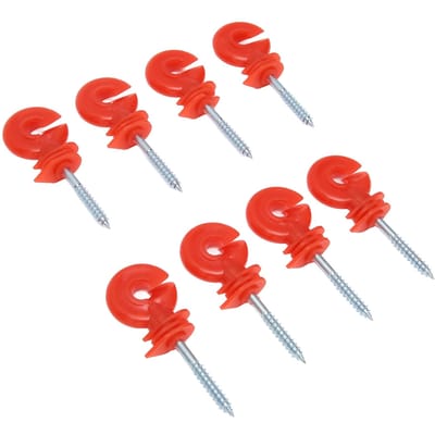 50 STUKS Hekisolator Schroefbaar Regenbestendig Zonbescherming Plastic Staal Elektrische Hekisolatoren voor Elektronisch Hek Rood