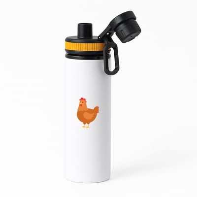 Hacebo® - Kip waterfles met draaidop oranje - Kippen - Dieren liefhebbers - Haan - kinderboerderij - vogels - water fles - 850ML