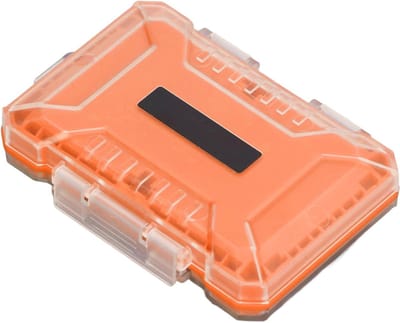 Geheugenkaarthouder - Opslagbox - Kaarten organiseren - Schokabsorberend interieur - 12 kaarten 5 SIM - Oranje