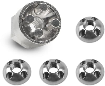4 stuks moeren, 1 slot M6 4-gaats diefstalbeveiliging, moerenset van roestvrij staal, diefstalbeveiliging, veiligheidsmoer, moerslot voor daktent, fietsendrager, zonne-installatie