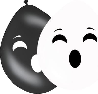 Folat - Ballonnen Spook 8 stuks - Halloween - Halloween Decoratie - Halloween Versiering - Halloween Ballonnen