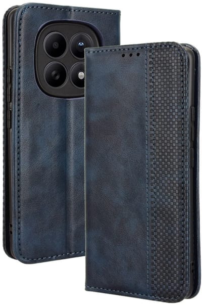 Coverup Hoesje - Geschikt voor Xiaomi Redmi Note 15 / Poco M8 Hoesje - Coverup Vintage Style Book Case - Blauw