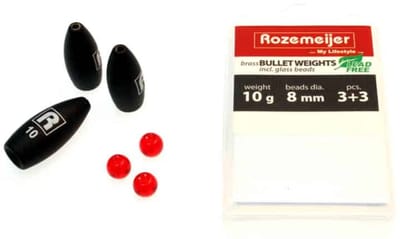 Rozemeijer Bullet Weights Incl Glasparels Black / 10g