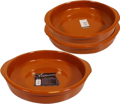 Set van 3x stuks tapas borden/ovenschalen Alicante met handvatten 26 en 20 cm - Serveerschalen - Tapasschalen
