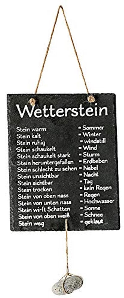 Weerstation op Leisteen - Decoratief Weerbord voor Huis en Tuin 20 x 25 cm