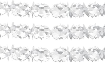 Feest slinger/guirlande - Set van 3x stuks - wit - papier - 6 meter - verjaardag
