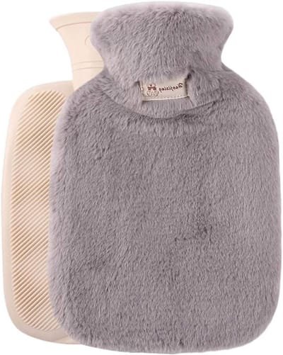 Fleece Warmwaterkruik voor Wintergebruik - Comfortabele Rubber Warmwaterzak met Bescherming