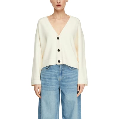 Comma  Cardigan Offwhite Size: 38 | Cropped Jackets Outlet | Dames | Wit